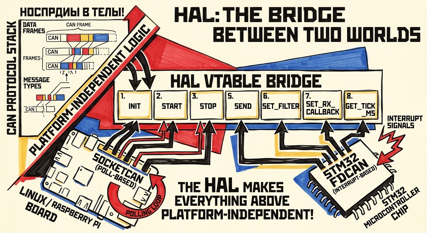 HAL — the bridge between protocol and hardware